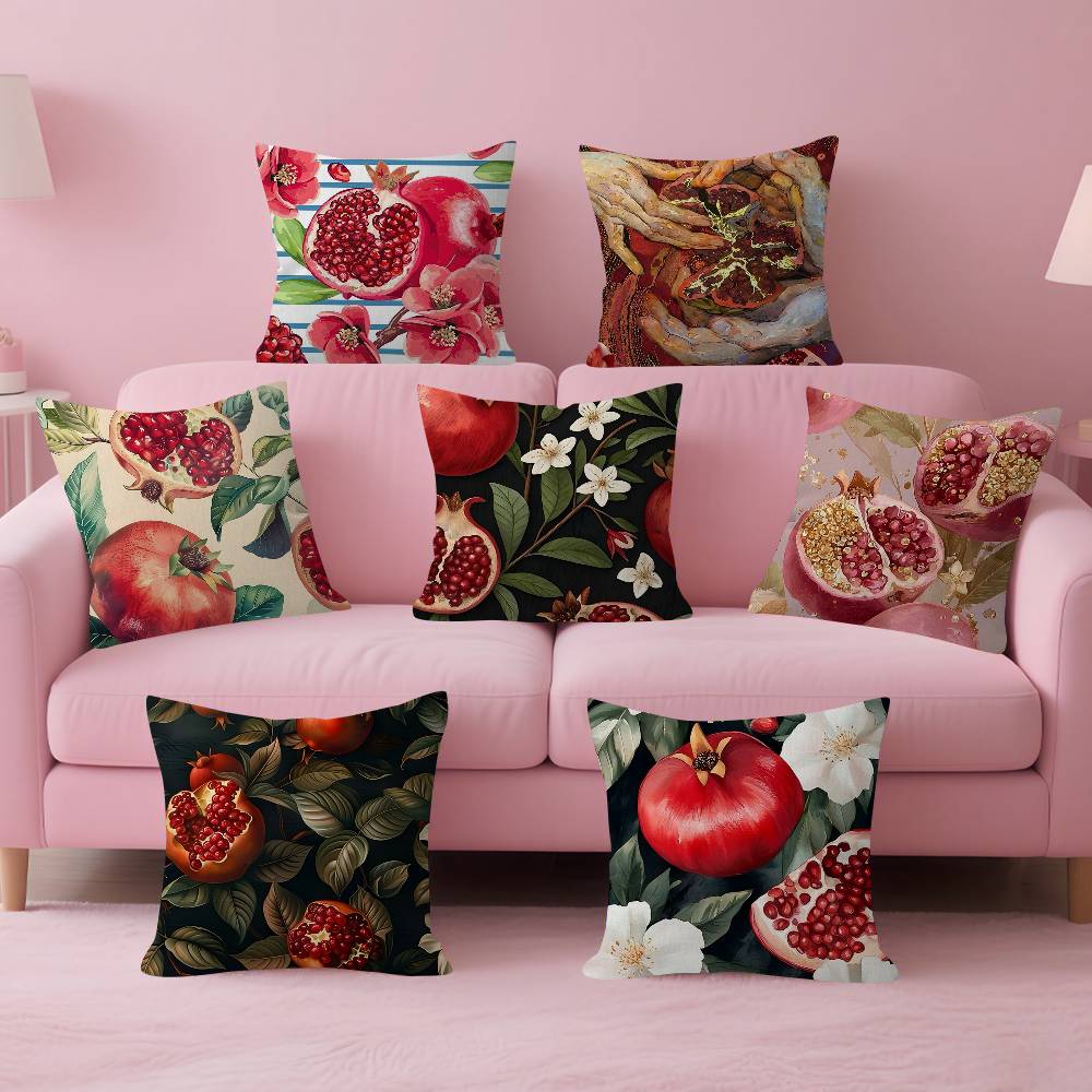 Home Textiles And Furnishing - Fodera per cuscino con stampa melagrana,