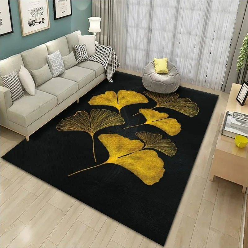 Home Textiles Wholesale - Tappeto da soggiorno con stampa foglie